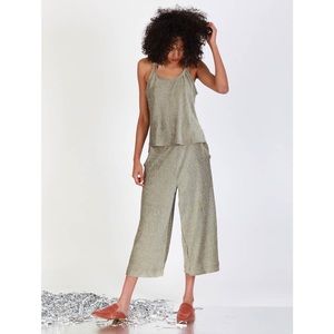 Native Youth Velvet Cropped Pants